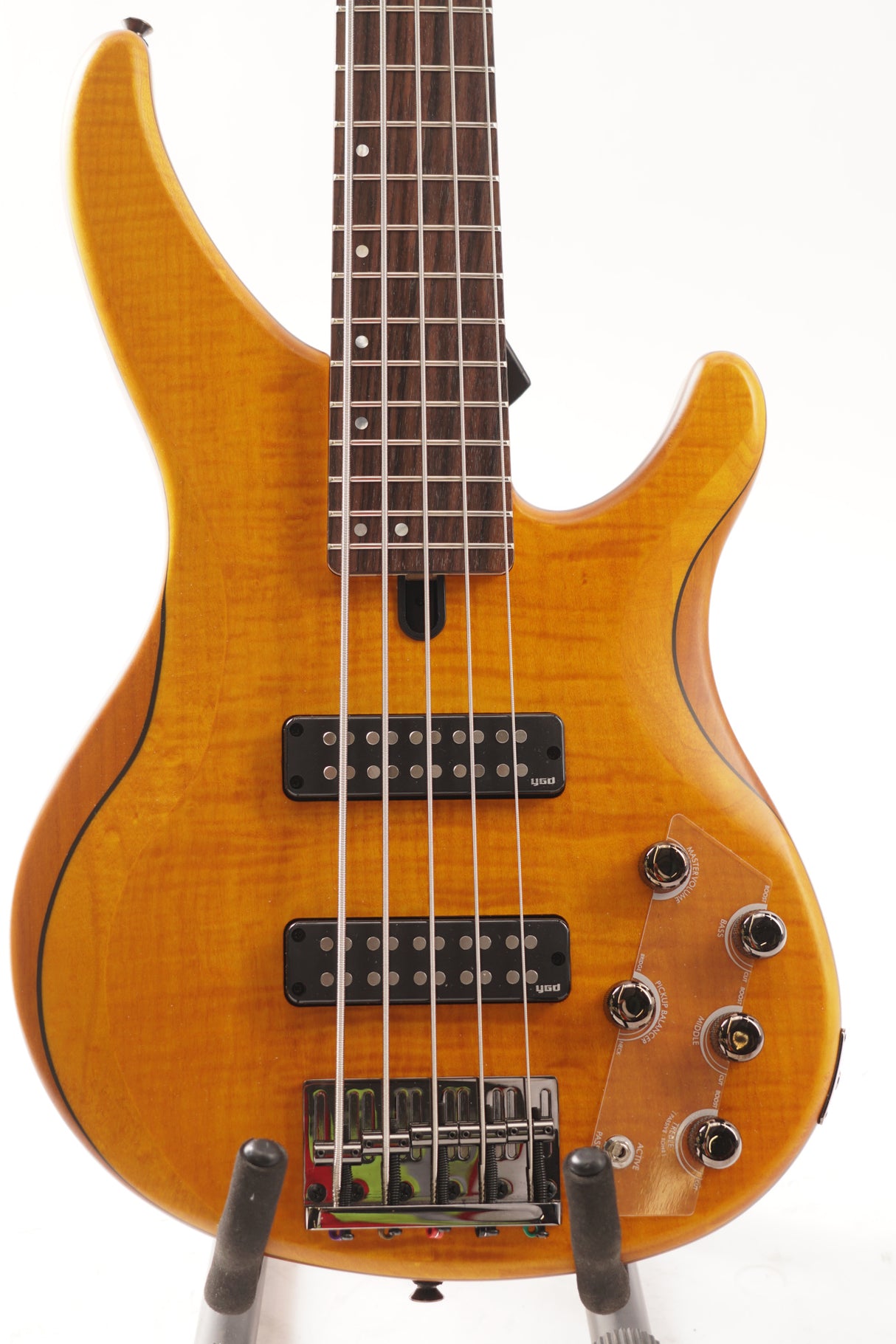 Yamaha TRBX605FM 5 String Matte Amber Bass with Rosewood Fingerboard (Used)