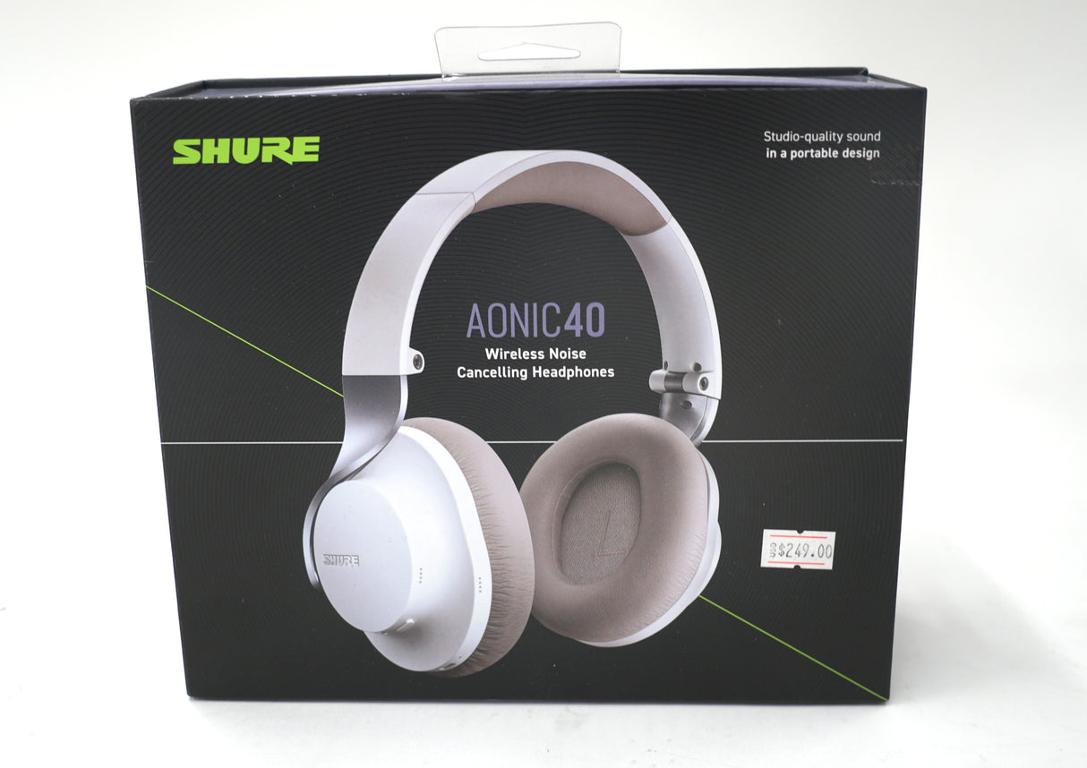 Shure AONIC 40 Bluetooth 5 Wireless Noise-Canceling Headphones (White) (Used)