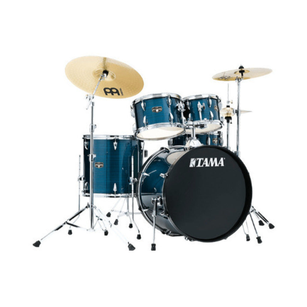 Tama Imperialstar 5-Piece Drum Kit with Meinl HCS Cymbals (Hairline Blue) Bundle (Open Box)