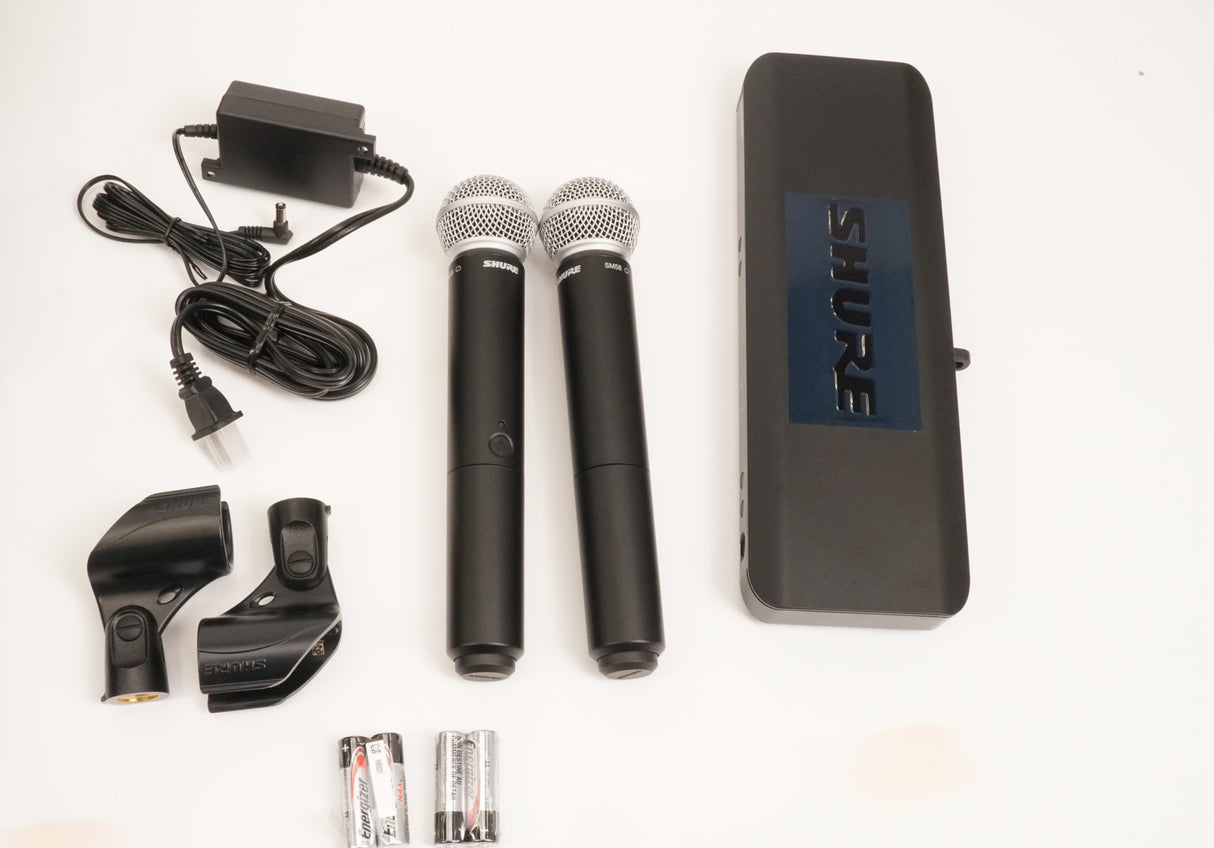 Shure BLX288/SM58 J11 Frequency Band Wireless Dual Microphone System (Silver) (Used)