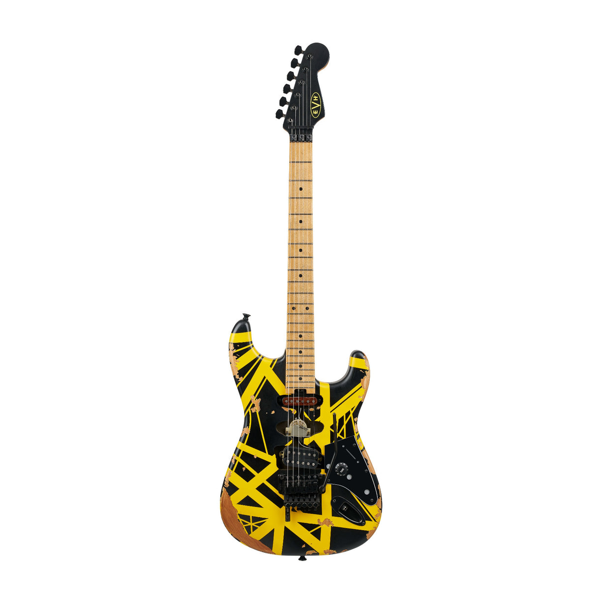 EVH Limited Edition Striped Guitar Frankenstein (Black with Yellow Stripes)