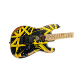 EVH Limited Edition Striped Guitar Frankenstein (Black with Yellow Stripes)