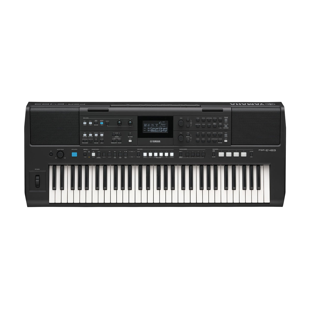 Yamaha PSR-E483 61-key Portable Keyboard with Power Adapter