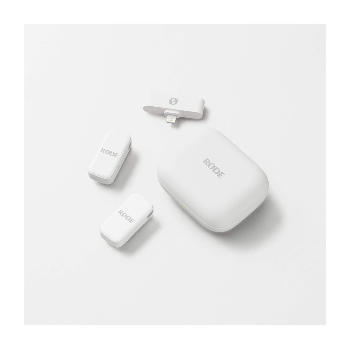 RDE Wireless Micro 2-Person Ultracompact Lightning Connector Wireless Microphone System (White)