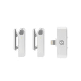 RDE Wireless Micro 2-Person Ultracompact Lightning Connector Wireless Microphone System (White)