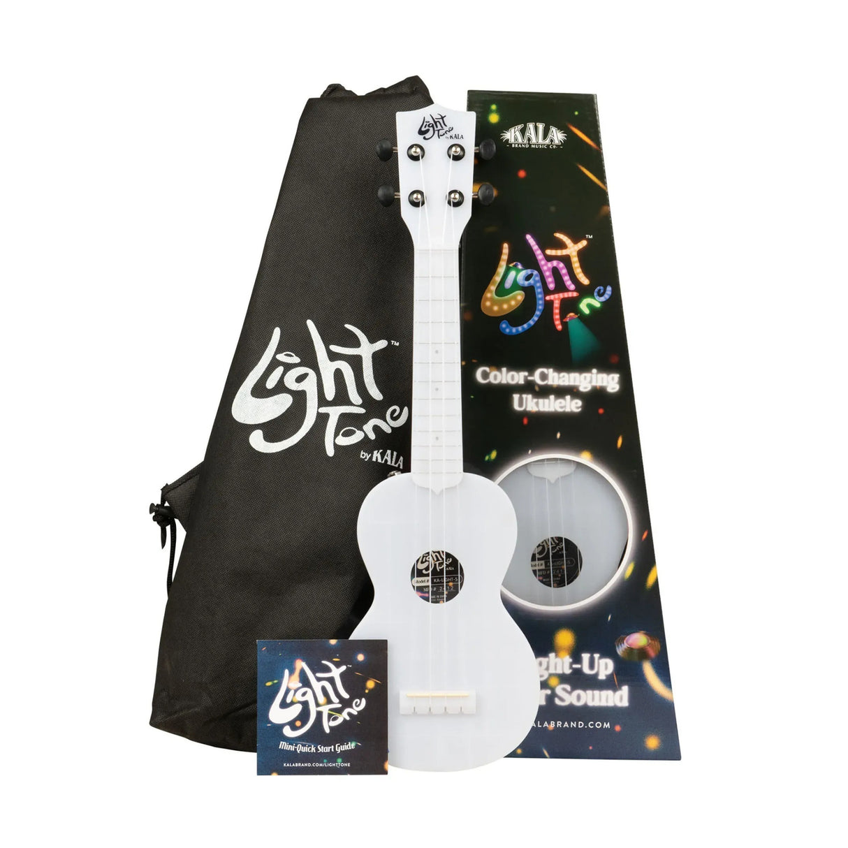 Kala Light Tone Color-Changing Soprano Ukulele with Tote Bag