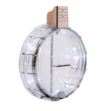 Gold Tone Lightup Little Gem See-Through Banjo-Ukuleles with Lights (Diamond)