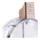 Gold Tone Lightup Little Gem See-Through Banjo-Ukuleles with Lights (Diamond)