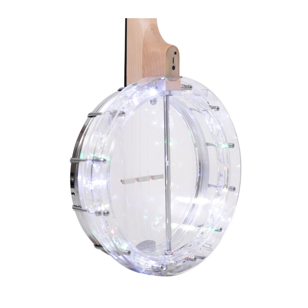 Gold Tone Lightup Little Gem See-Through Banjo-Ukuleles with Lights (Diamond)