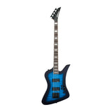 Jackson JS Series Kelly Bird JS3Q 4-String Bass Guitar (Transparent Blue Burst)