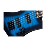Jackson JS Series Kelly Bird JS3Q 4-String Bass Guitar (Transparent Blue Burst)