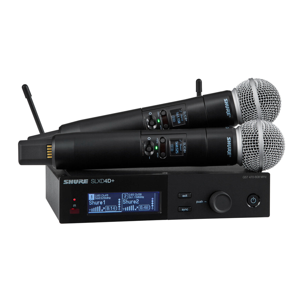 Shure SLXD24D+/58 Dual-Channel Wireless Handheld Mic System with SM58 Capsules (Open Box)