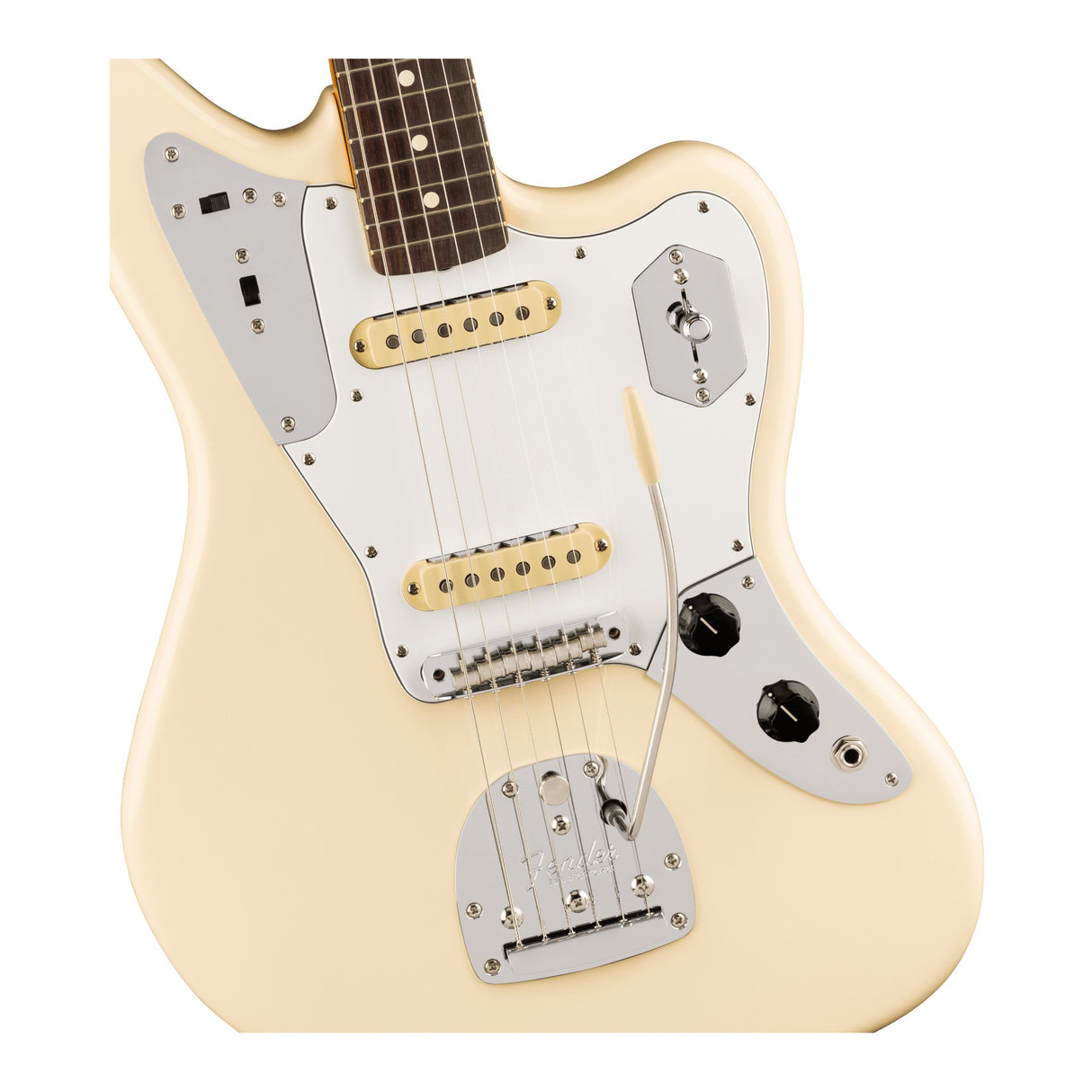 Fender Johnny Marr Jaguar Electric Guitar, Olympic White, Rosewood Fingerboard (Used)