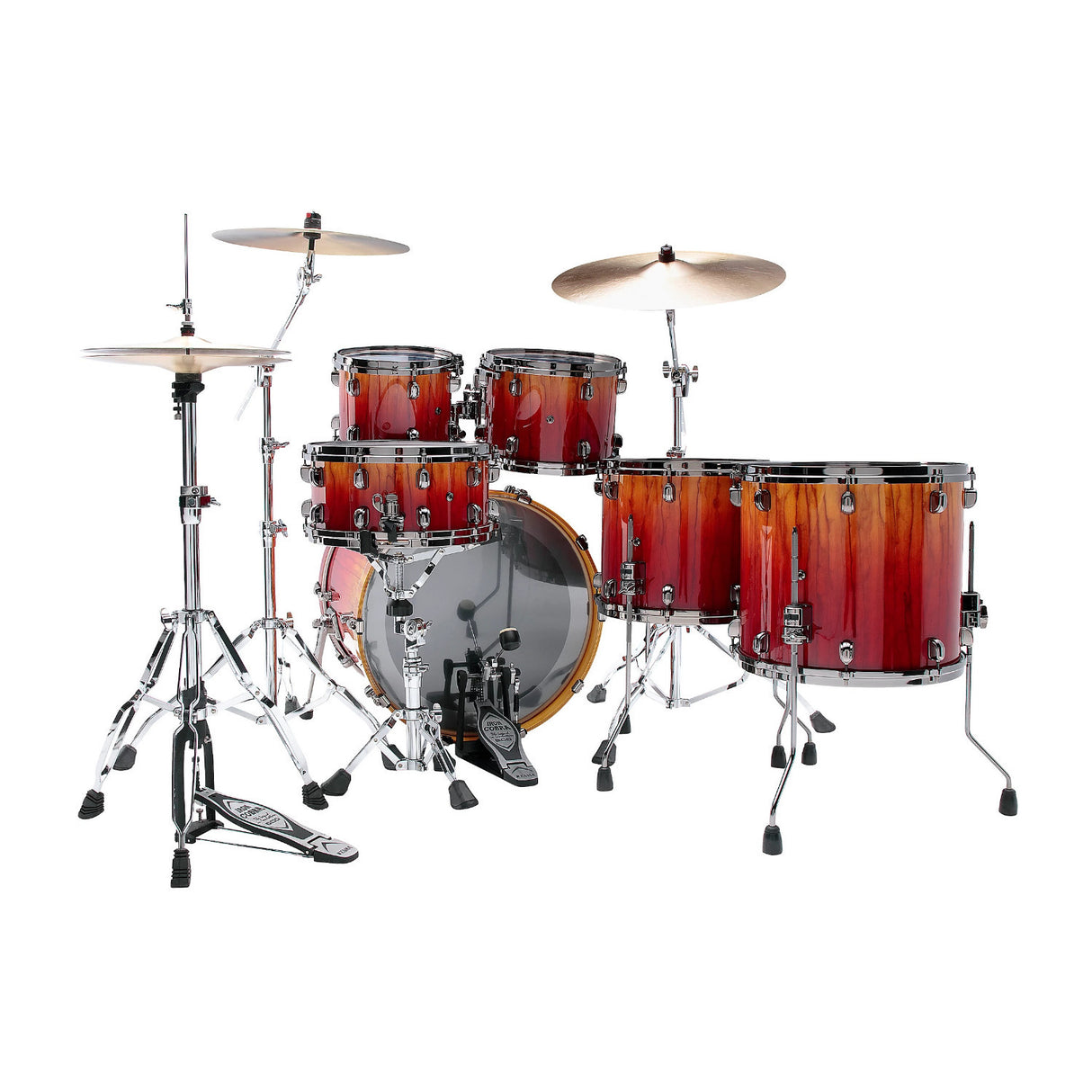 TAMA Starclassic Walnut/Birch 5-Pc Drum Shell Pack (Vermilion Bosse Fonce Fade)