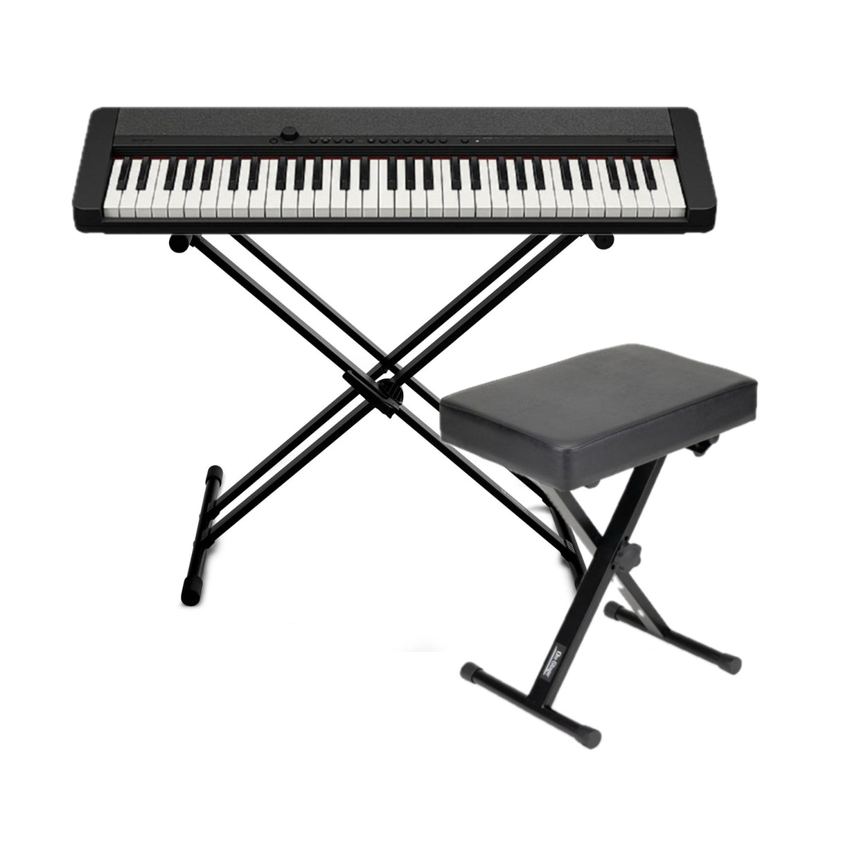 Casio Casiotone CT-S1 61-Key Touch Response Portable Keyboard (Black) with Accs