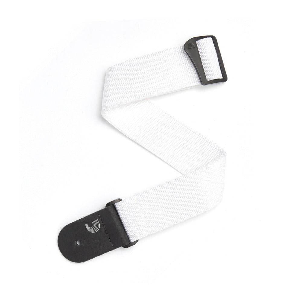 D'Addario 50 MM Polypropylene Guitar Strap PWS108 (White)