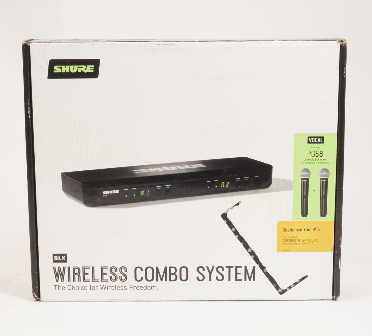 Shure BLX288/PG58 Wireless Vocal System with PG58 Handheld Transmitters, H11 Frequency Band (Used)