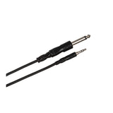 Hosa Mono Interconnect 1/4 in TS to 3.5 mm TRS (5-Ft)