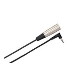 Hosa Camcorder Microphone Cable Right-Angle 3.5 mm TRS to XLR3M (10-Ft)