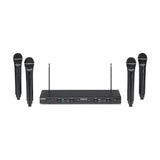 Samson SWS412HH-E Stage 412 Quad Vocal VHF Wireless System (4) Q6 Dynamic Mics
