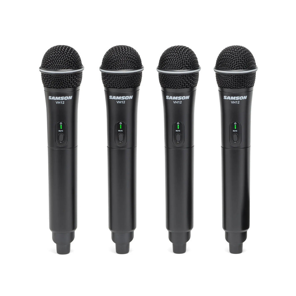 Samson SWS412HH-E Stage 412 Quad Vocal VHF Wireless System (4) Q6 Dynamic Mics