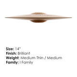 Zildjian Family 14 Inch HiHat Cymbal with Bright Alloy Copper (Pair)