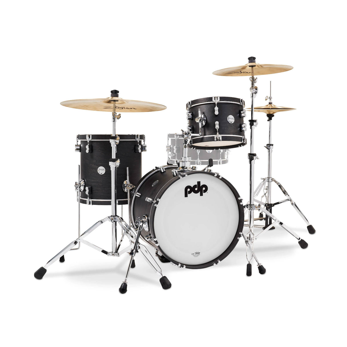 PDP Concept Classic Bop 3-Piece Drum Shell Pack (Ebony/Ebony Hoops)