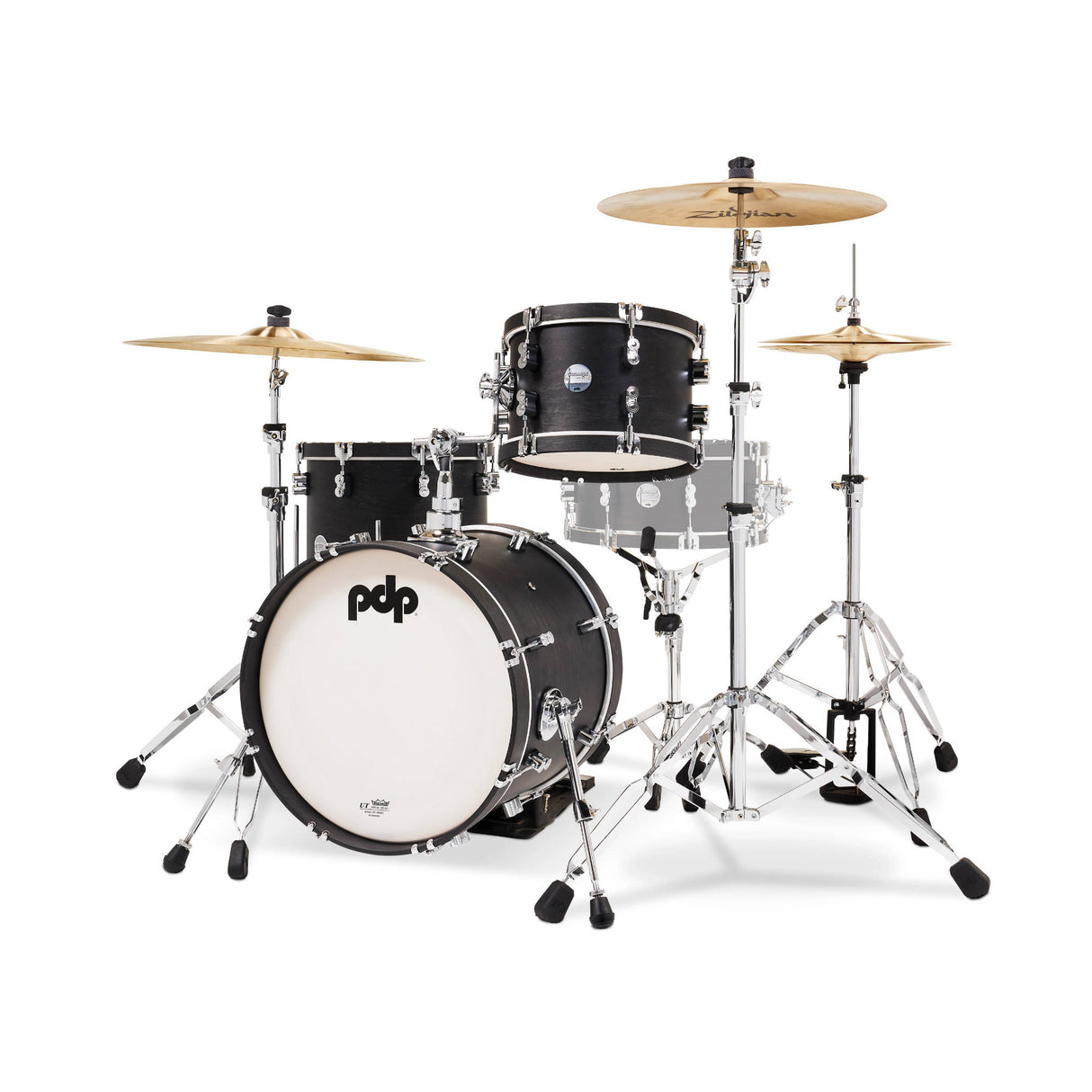 PDP Concept Classic Bop 3-Piece Drum Shell Pack (Ebony/Ebony Hoops)