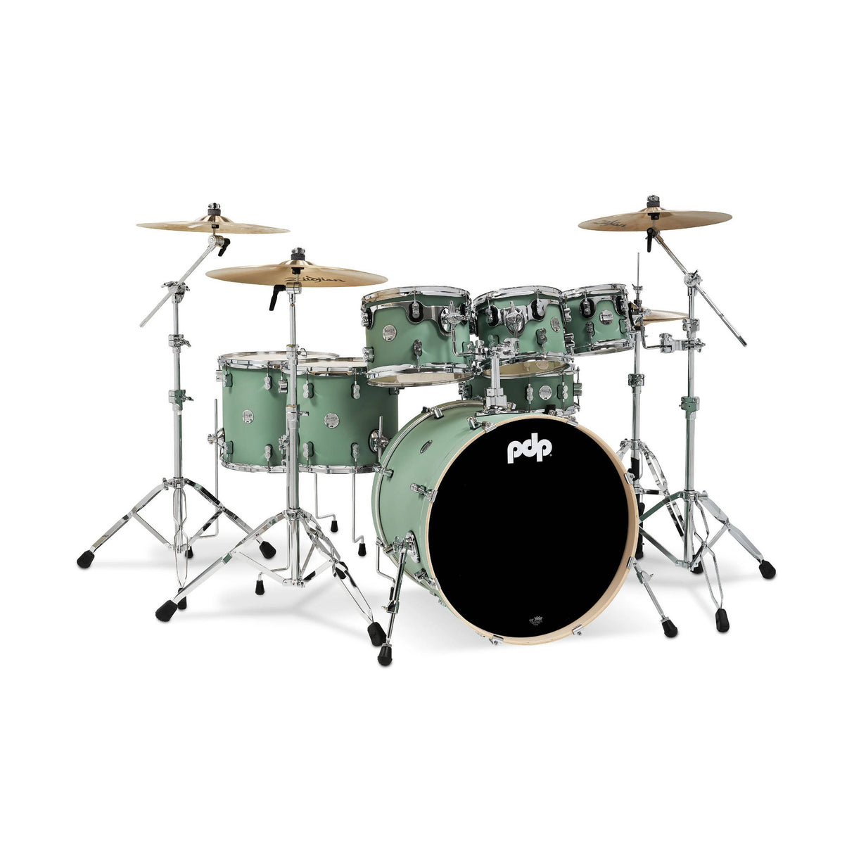PDP Concept Series Maple 7-Piece Drum Shell Pack (Satin Seafoam)