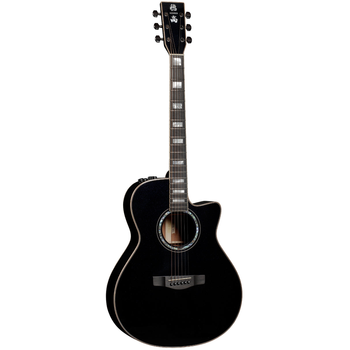 Hodaka AH18EMO Auditorium; Solid Mahogany Back and Sides; Midnight Ocean Finish