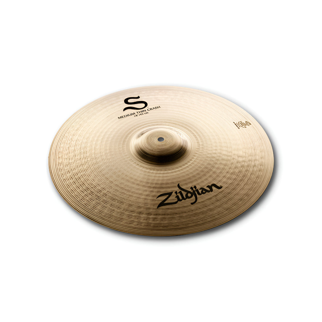 Zildjian 18-inch S Medium Thin Crash Cymbals with Full-bodied Crash Color
