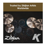 Zildjian K Sweet Crash Cymbal with Thin Weight and Dark Sweet Tone (16 Inch)