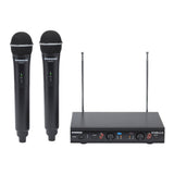 Samson SWS212HH-E Stage 212 Dual Vocal VHF Wireless System (2) Q6 Dynamic Mics