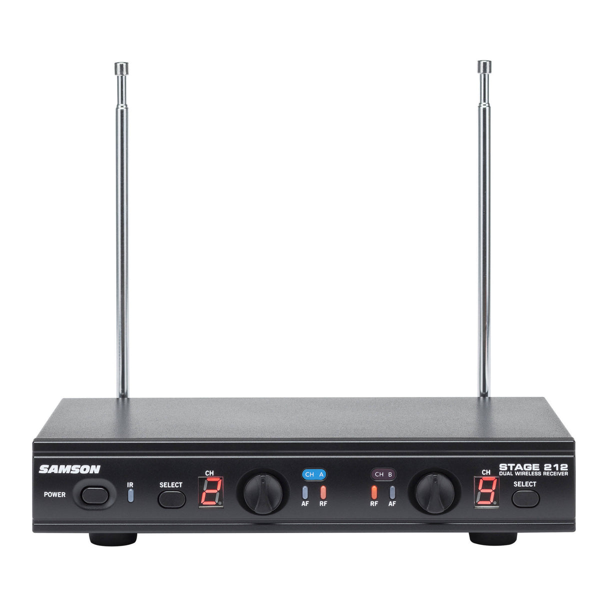 Samson SWS212HH-E Stage 212 Dual Vocal VHF Wireless System (2) Q6 Dynamic Mics