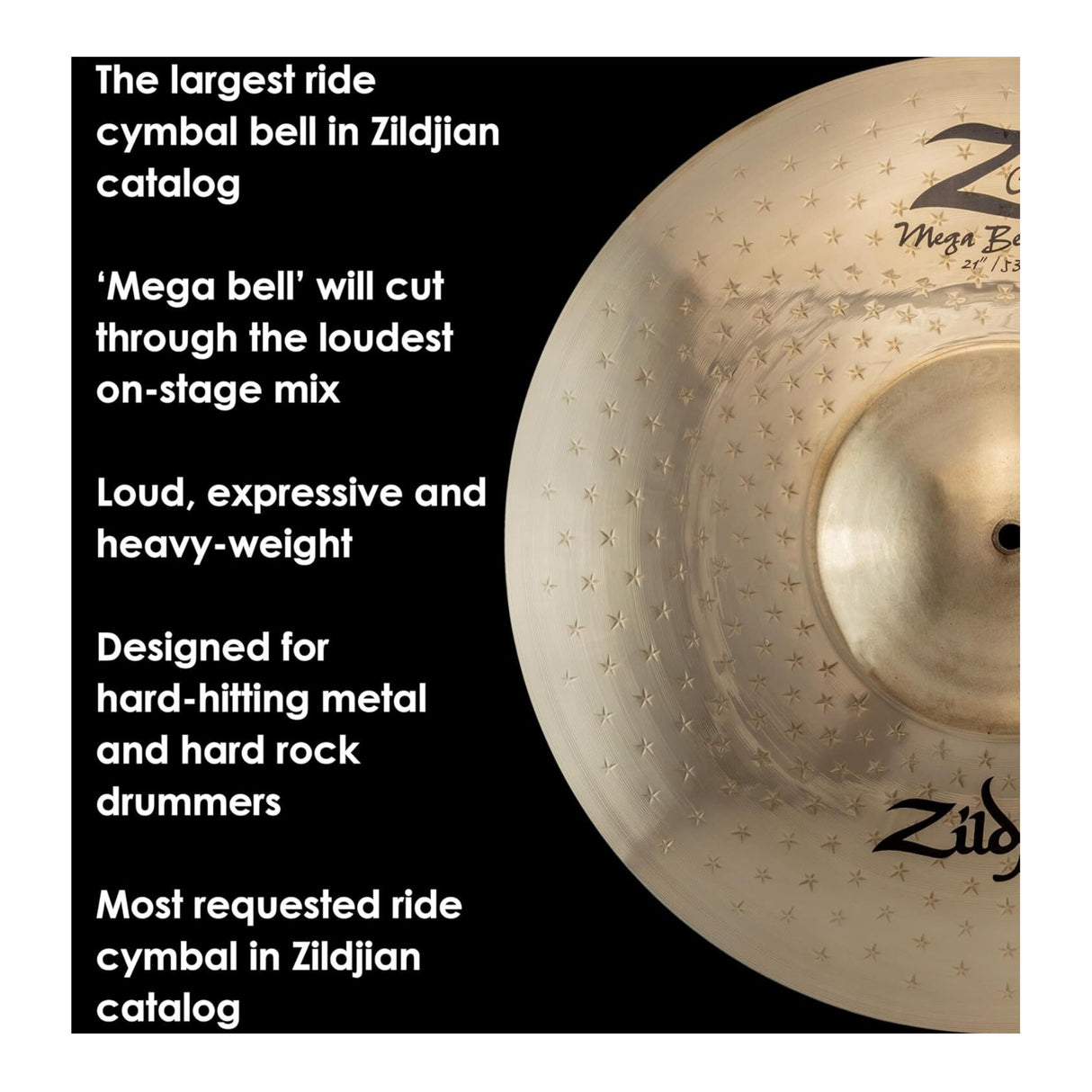 Zildjian Z Custom 21-Inch Mega Bell Ride Cymbal