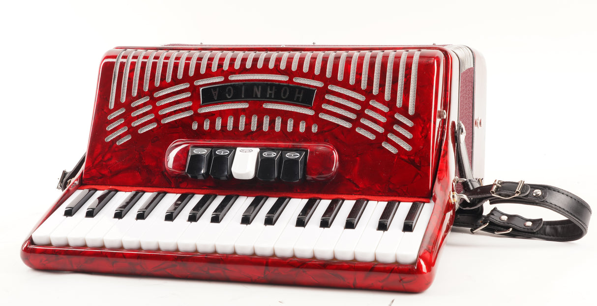 Hohner Accordions Hohnica 1305-RED 34-Key Entry-Level Piano Accordion (Red) (Used)