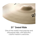 Zildjian A Series Sweet Ride Cymbal (21 Inches)