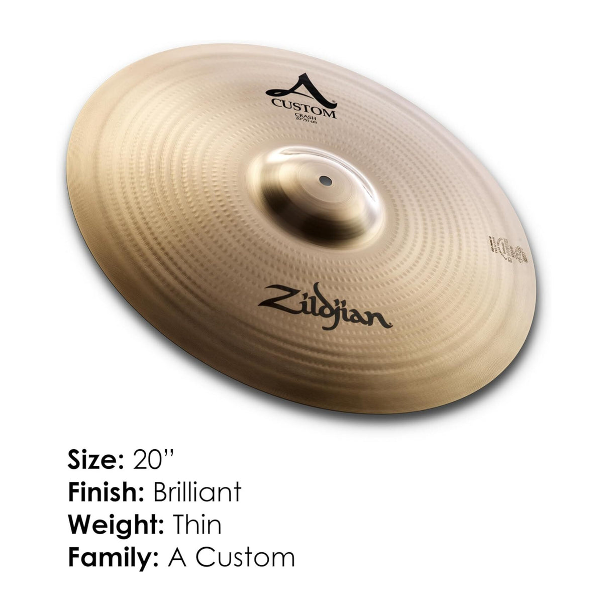 Zildjian A Custom Crash Cymbal (20 Inches, Thin)