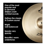 Zildjian A Custom Crash Cymbal (20 Inches, Thin)