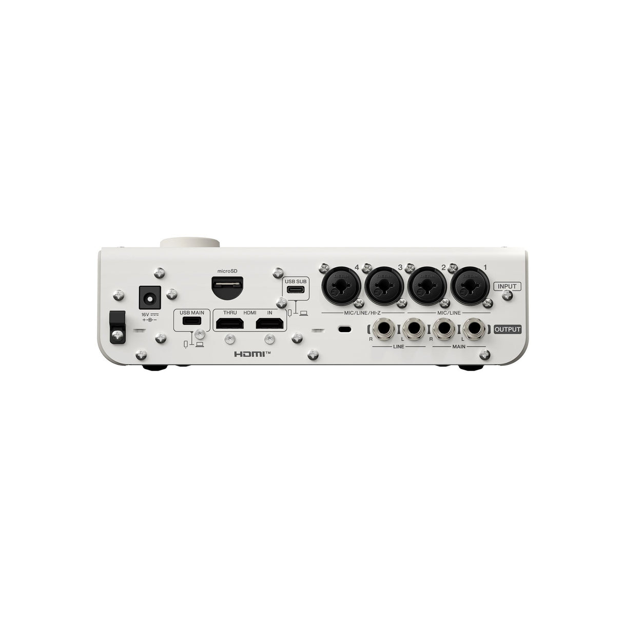Yamaha URX44V 6 in/4 out Dual USB-C Audio/Video Interface (White)