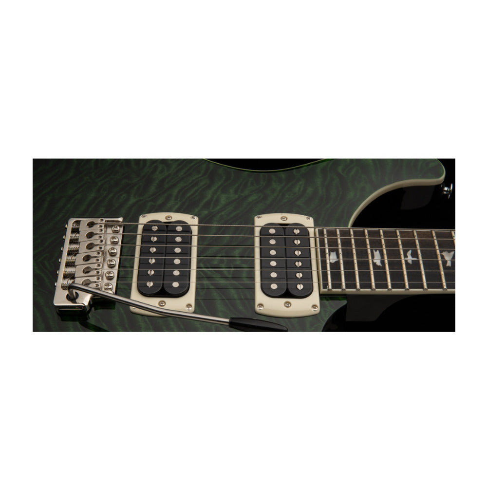 PRS SE Custom 24 Quilt Electric Guitar HH with Quilted Maple Top and 85/15 S Pickups (Teal Black)