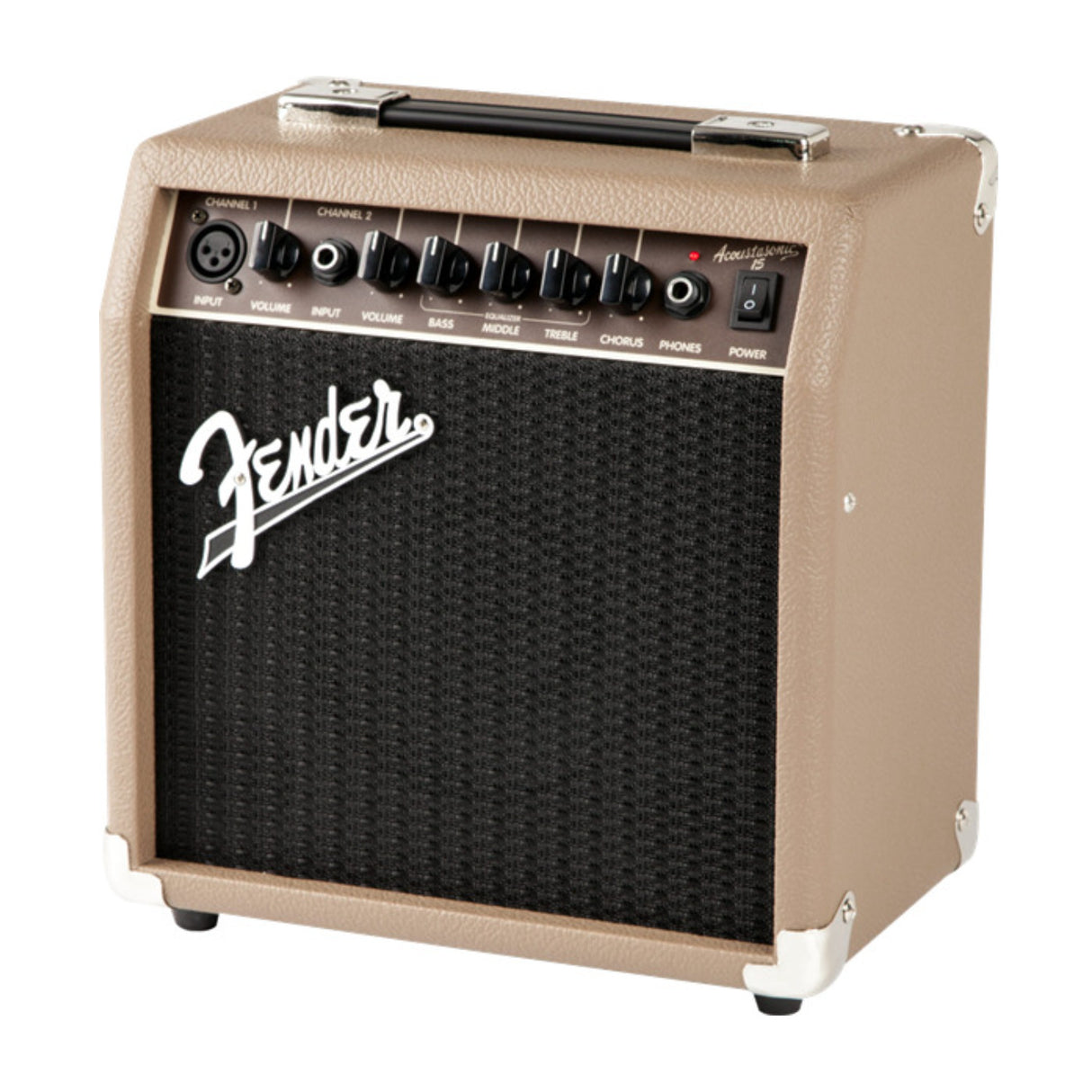 Fender Acoustasonic 15 120V 15 Watt Acoustic Guitar Amplifier (Brown and Wheat)