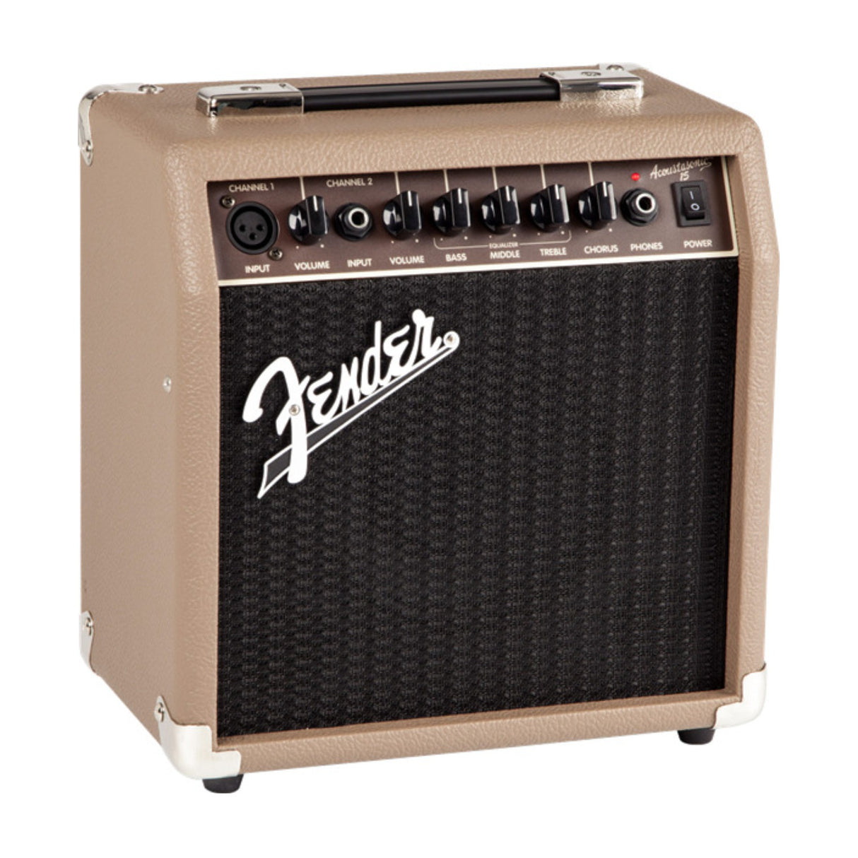 Fender Acoustasonic 15 120V 15 Watt Acoustic Guitar Amplifier (Brown and Wheat)