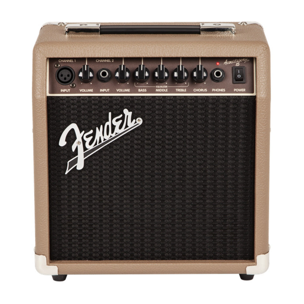 Fender Acoustasonic 15 120V 15 Watt Acoustic Guitar Amplifier (Brown and Wheat)