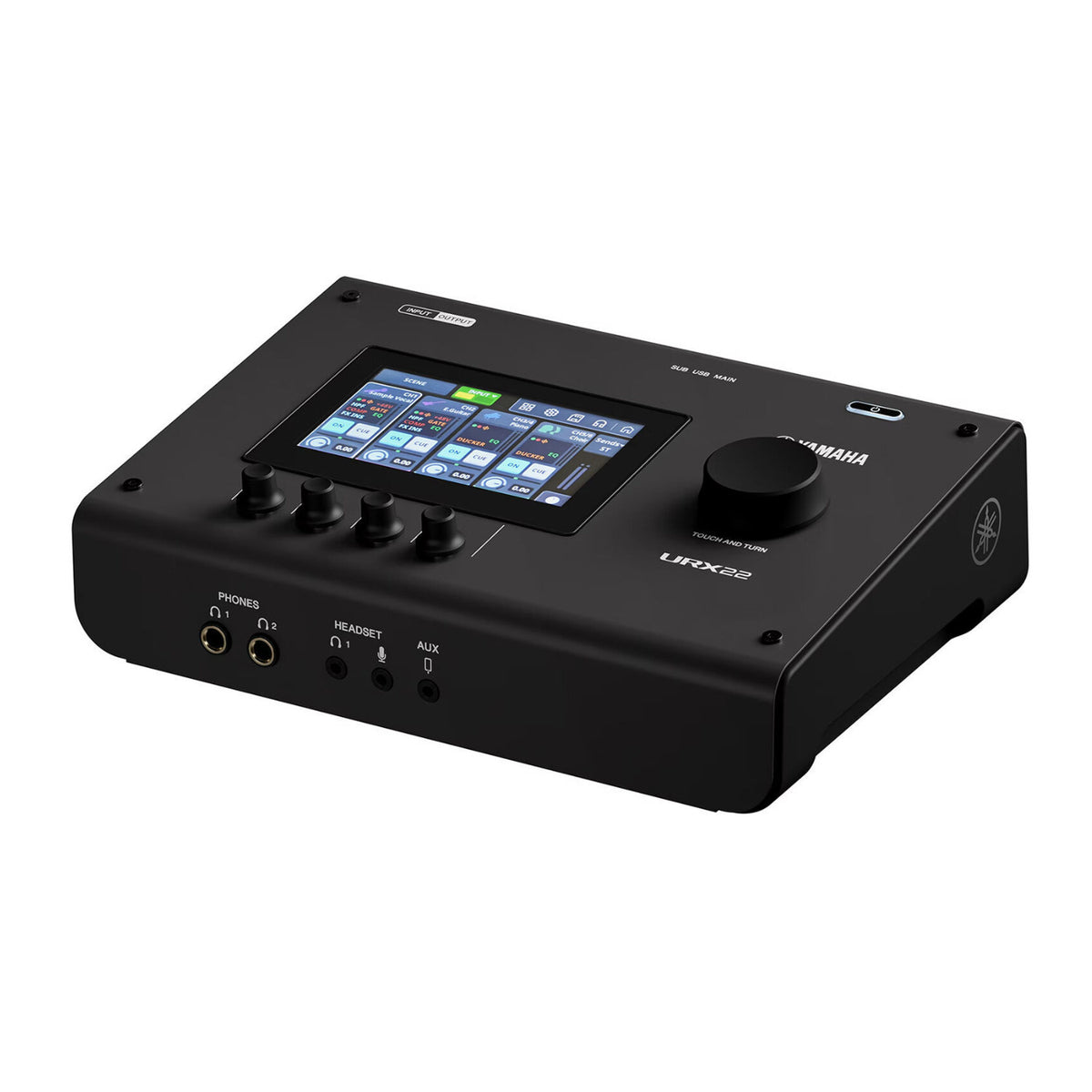 Yamaha URX22 4x2 USB-C Audio Interface with Touchscreen DSP (Black Finish) (Open Box)