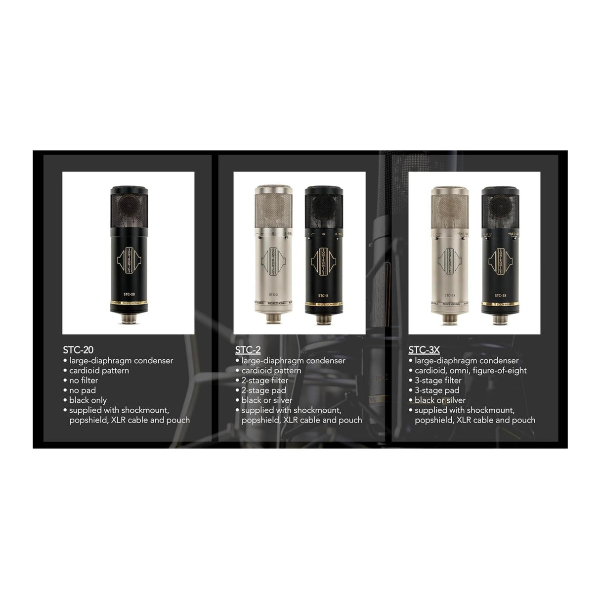 Sontronics STC-20 Pack Large-Diaphragm Condenser Microphone (Black)