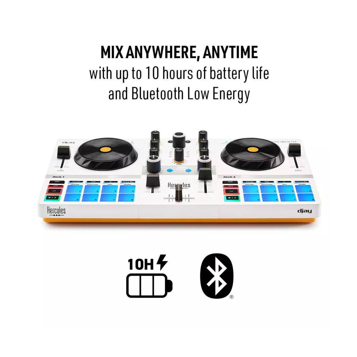 Hercules DJ Control Mix Ultra - Mobile DJ Controller with Bluetooth