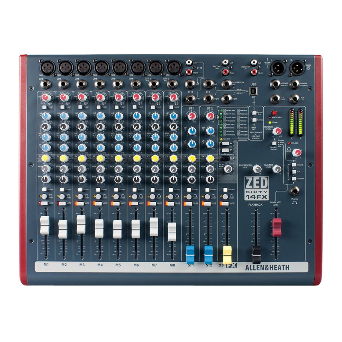 Allen & Heath ZED60-14FX Live and Studio Mixer with Digital FX and USB Port (Open Box)