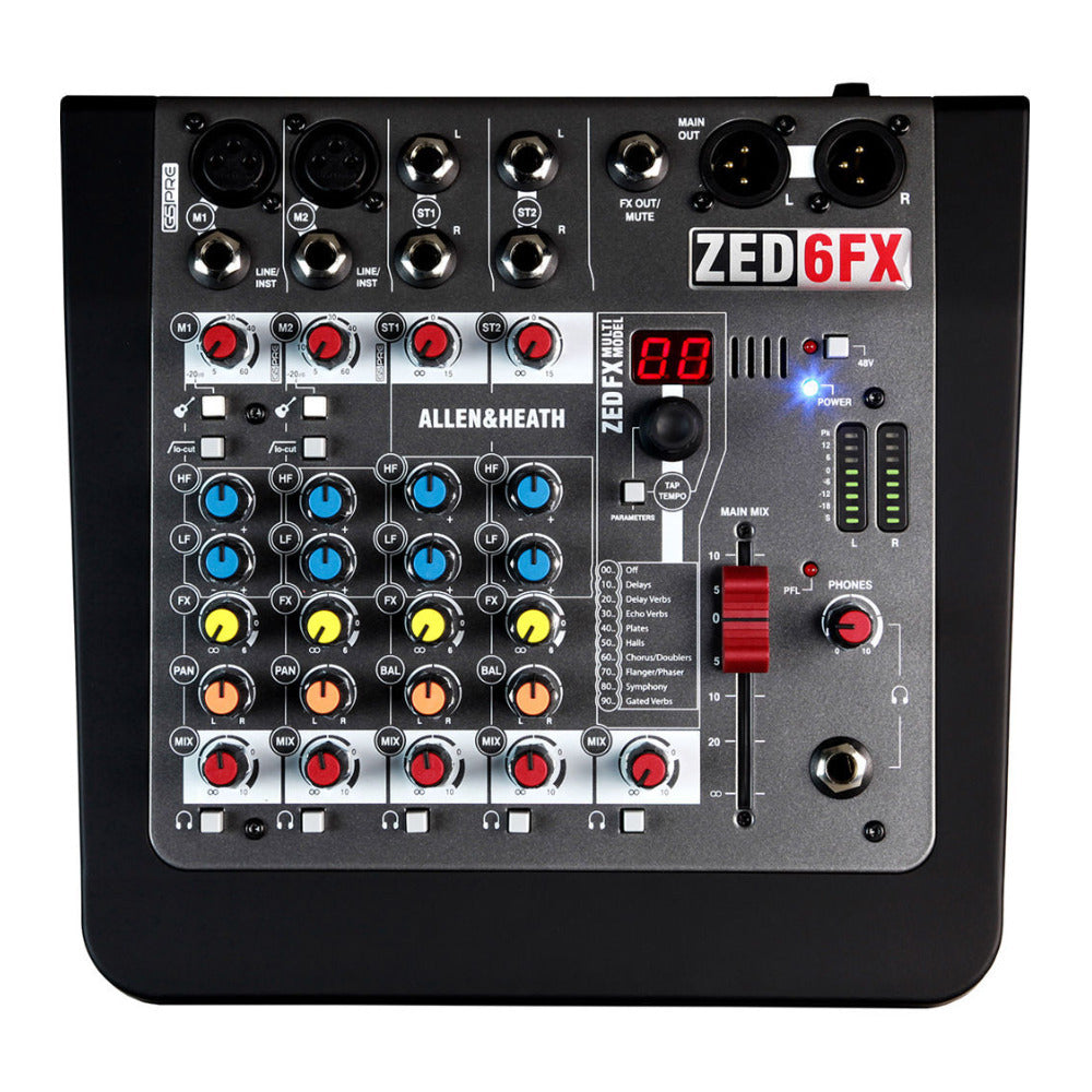 Allen & Heath ZED-6FX Compact 6 Input Analogue Mixer with FX