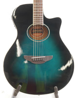 Yamaha APX600OBB Thinline Acoustic-Electric Guitar (Blue Burst) Bundle with Case (Used)